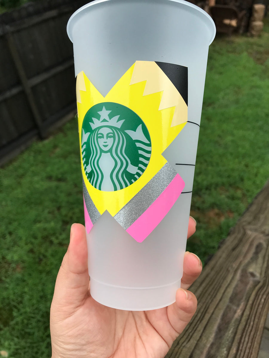 Teacher starbucks cold cup – Sincerely Honey Design