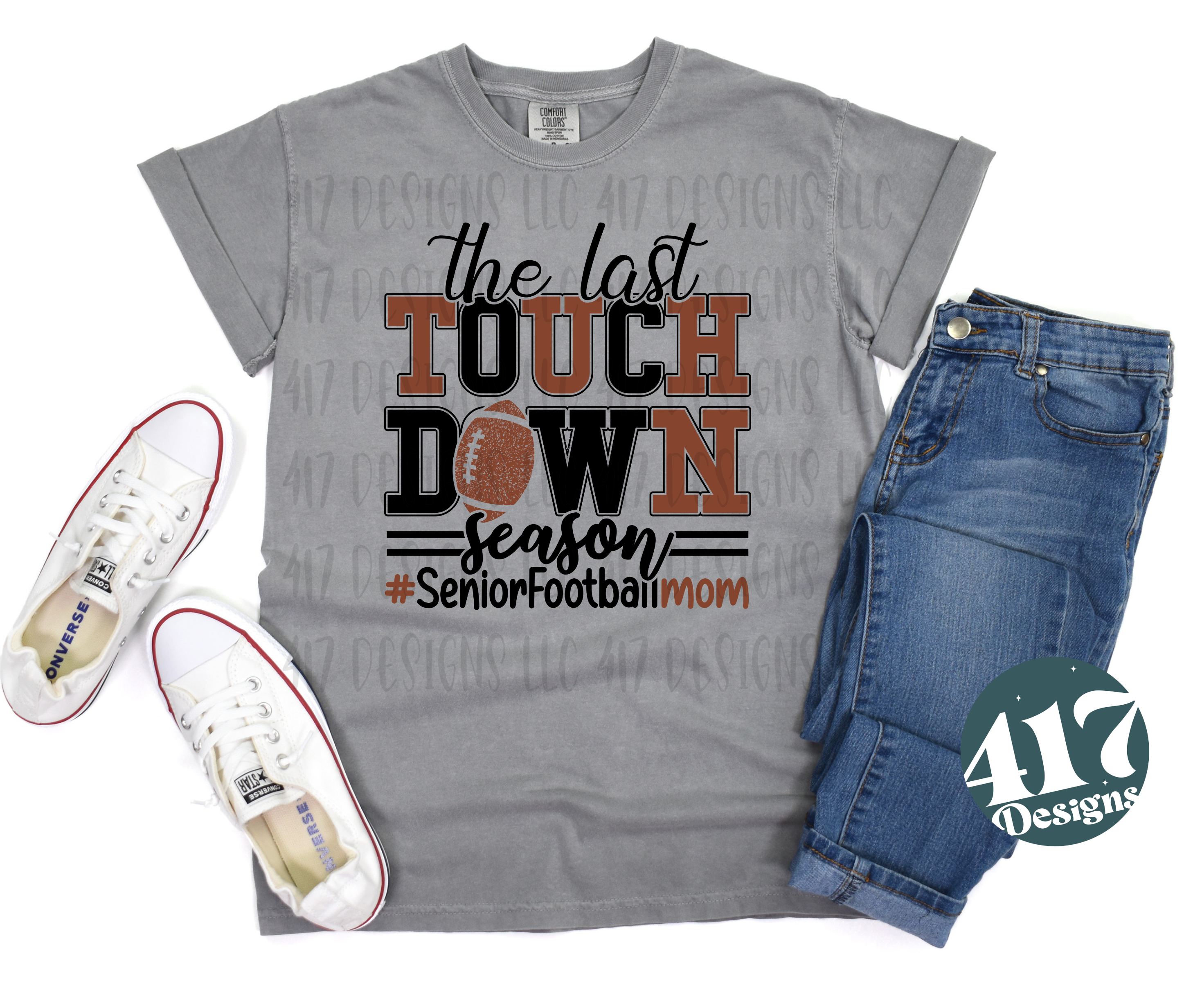 The last touchdown season senior football mom unisex tee