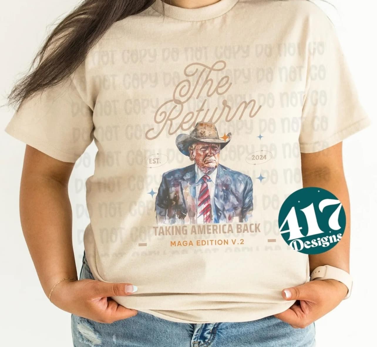 The Return Taking America Back Cowboy Trump unisex crewneck or tee