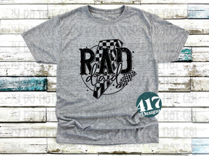 Rad Dad Checkered Flag mens tee