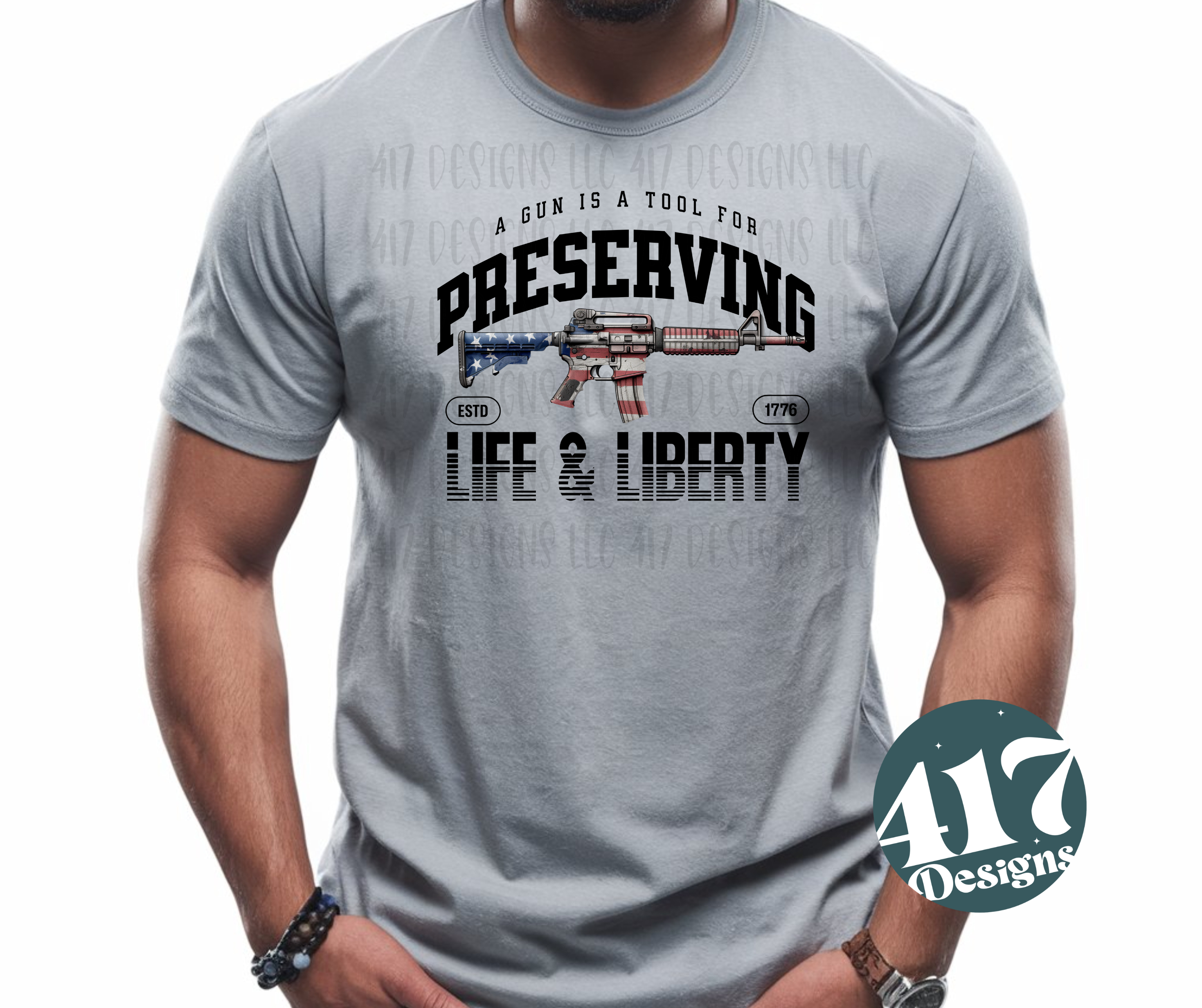 Life & Liberty mens patriotic conservative tee