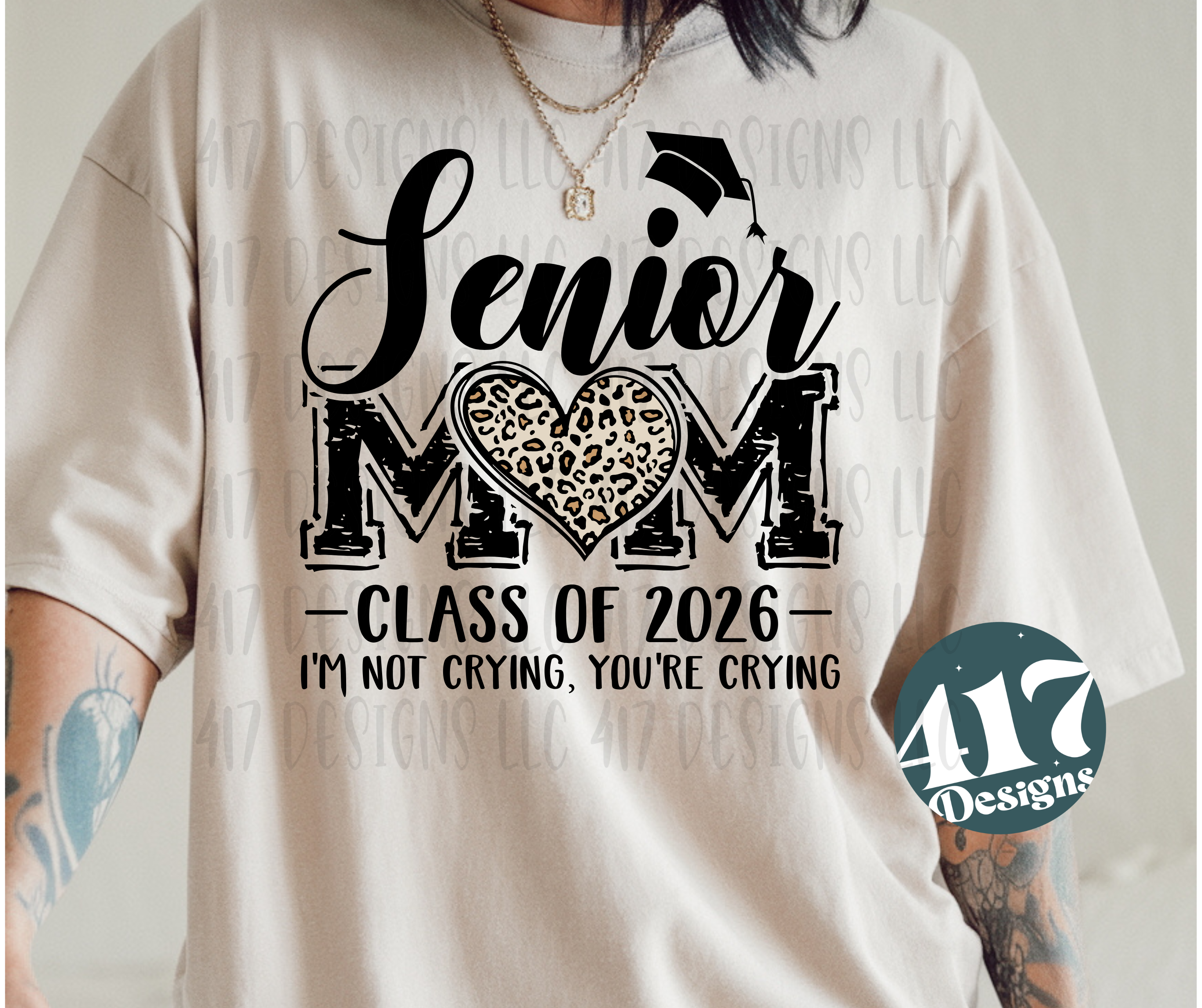 Senior mom 2026 I'm not Crying, you're crying unisex tee