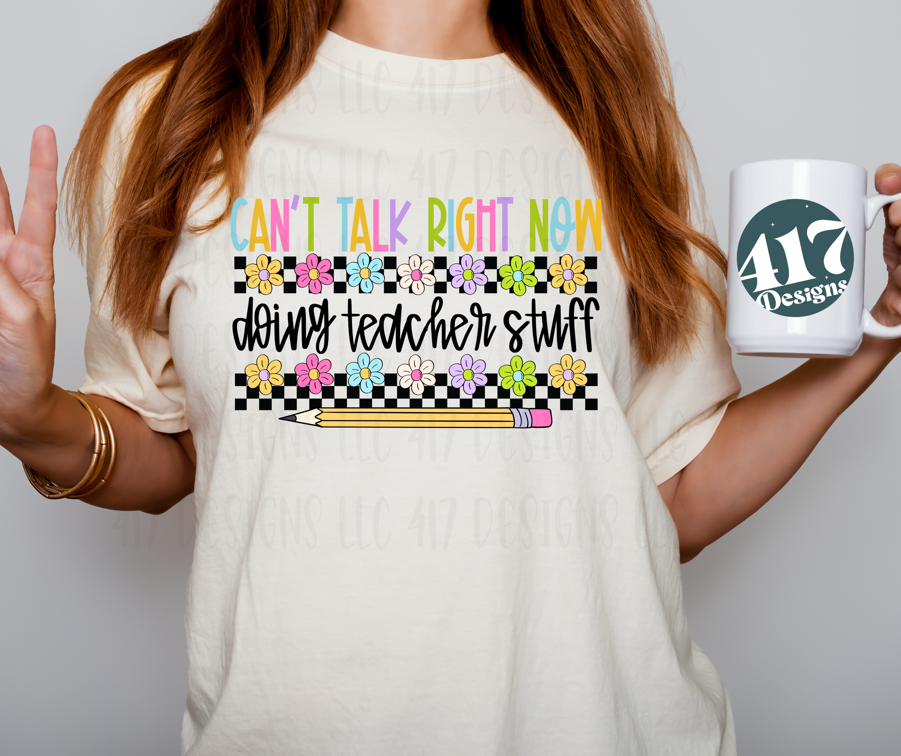 Can't Talk right now doing Teacher stuff unisex tee
