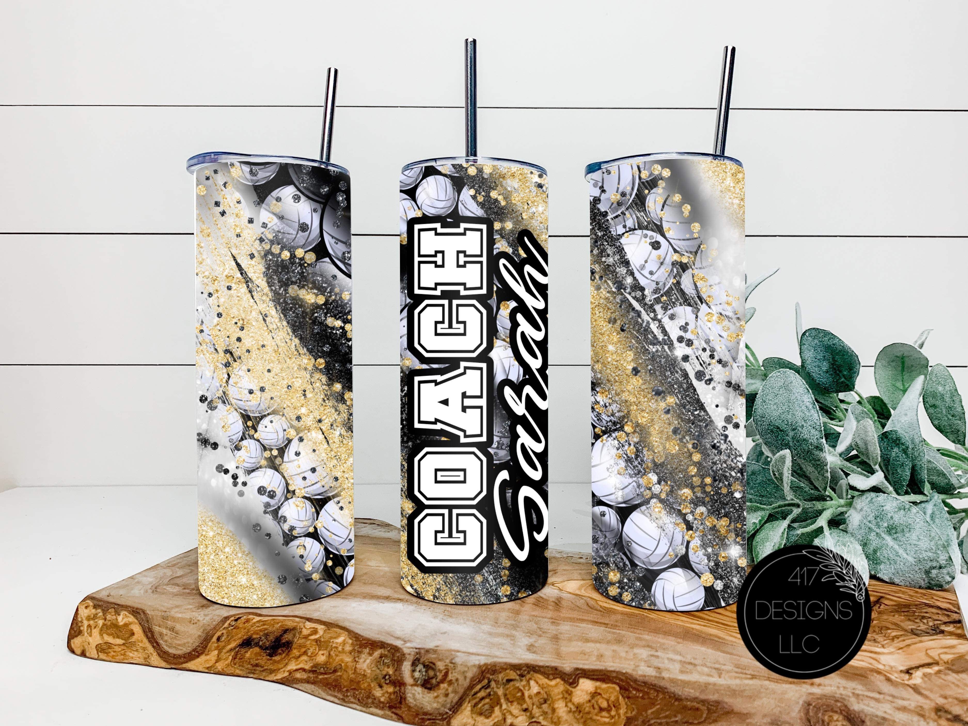 Custom Volleyball Coach 20oz Skinny Tumbler