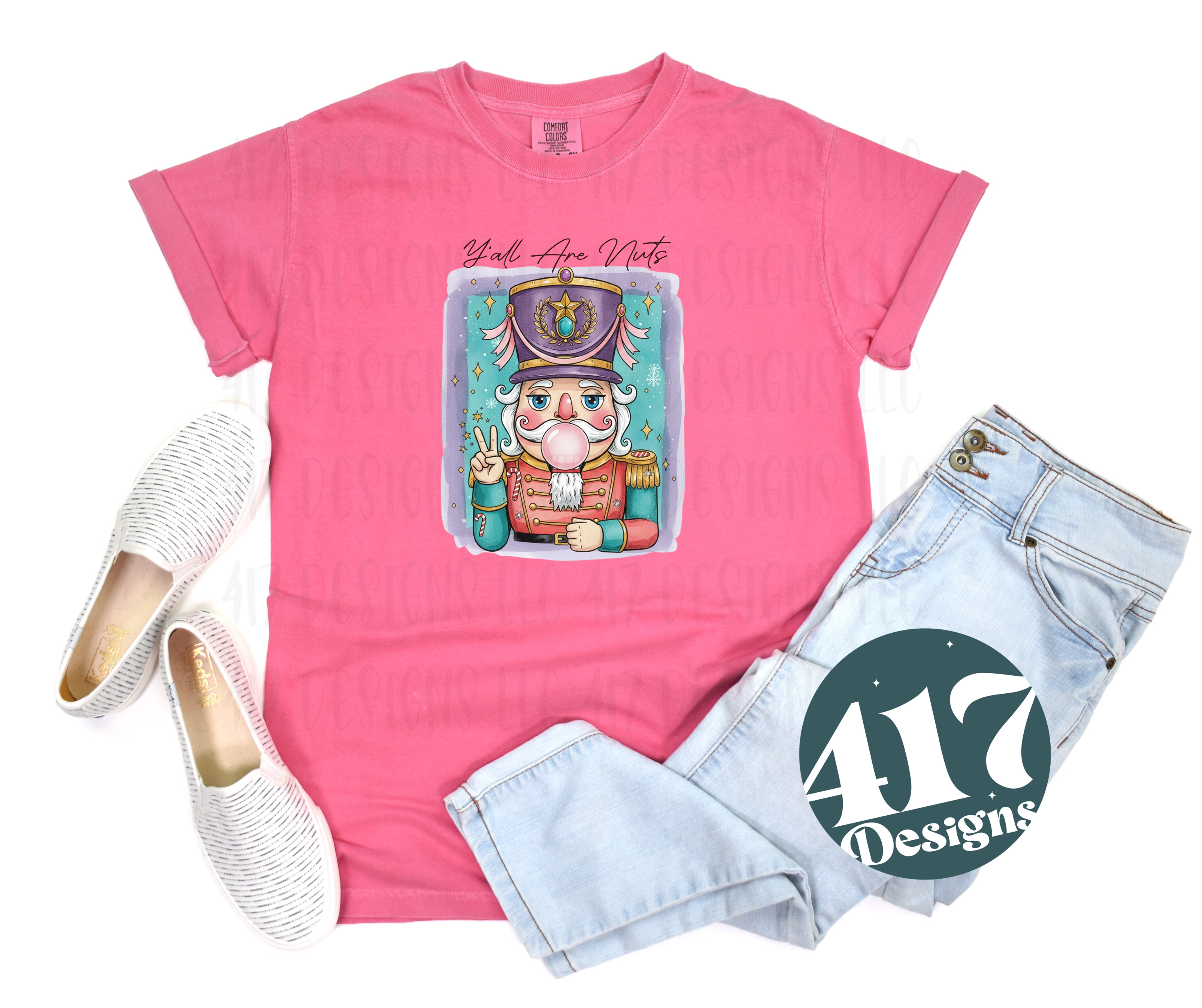 Y'all are nuts nutcracker comfort colors unisex tee