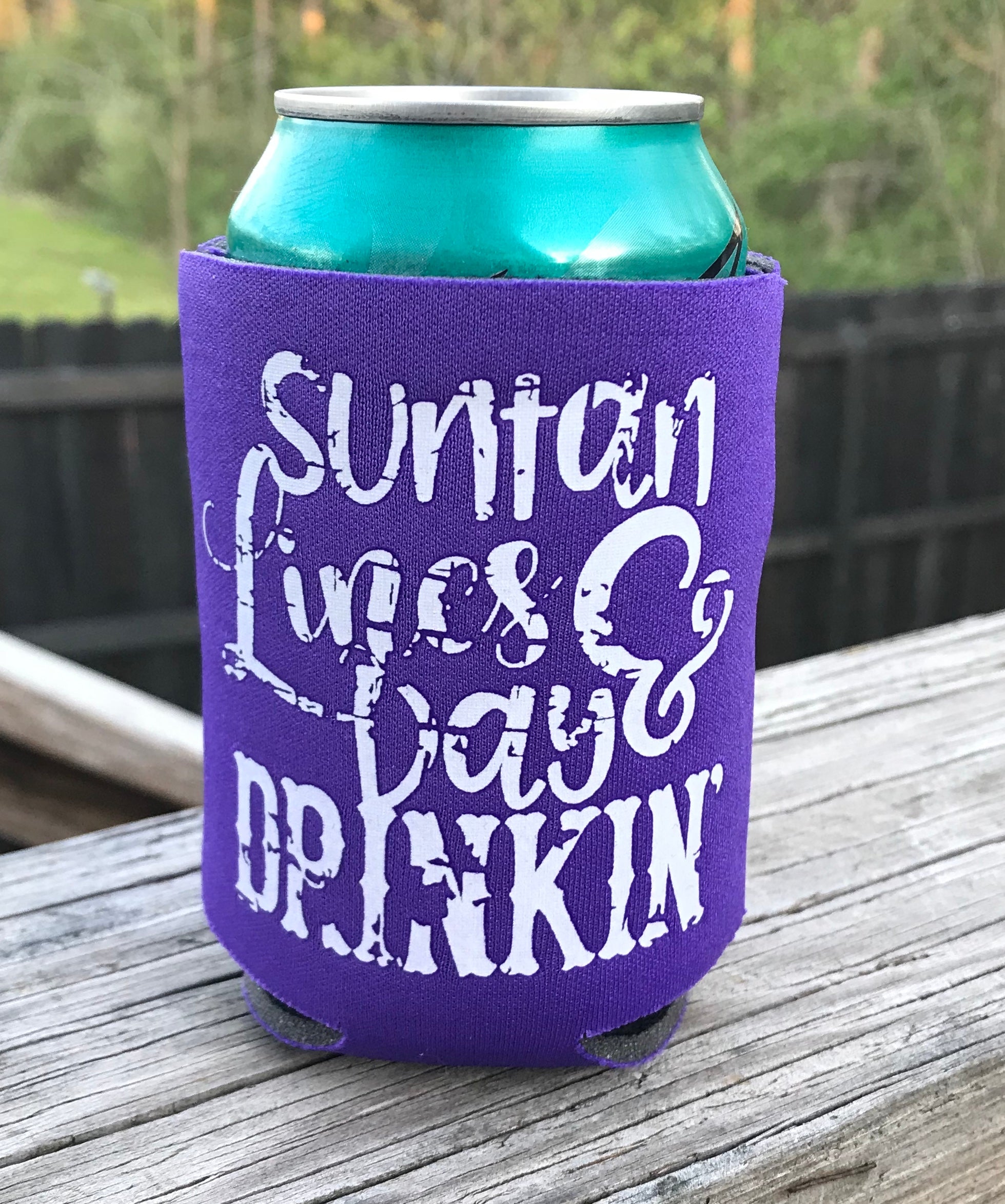 Sun tan lines & Day drinkin can koozie