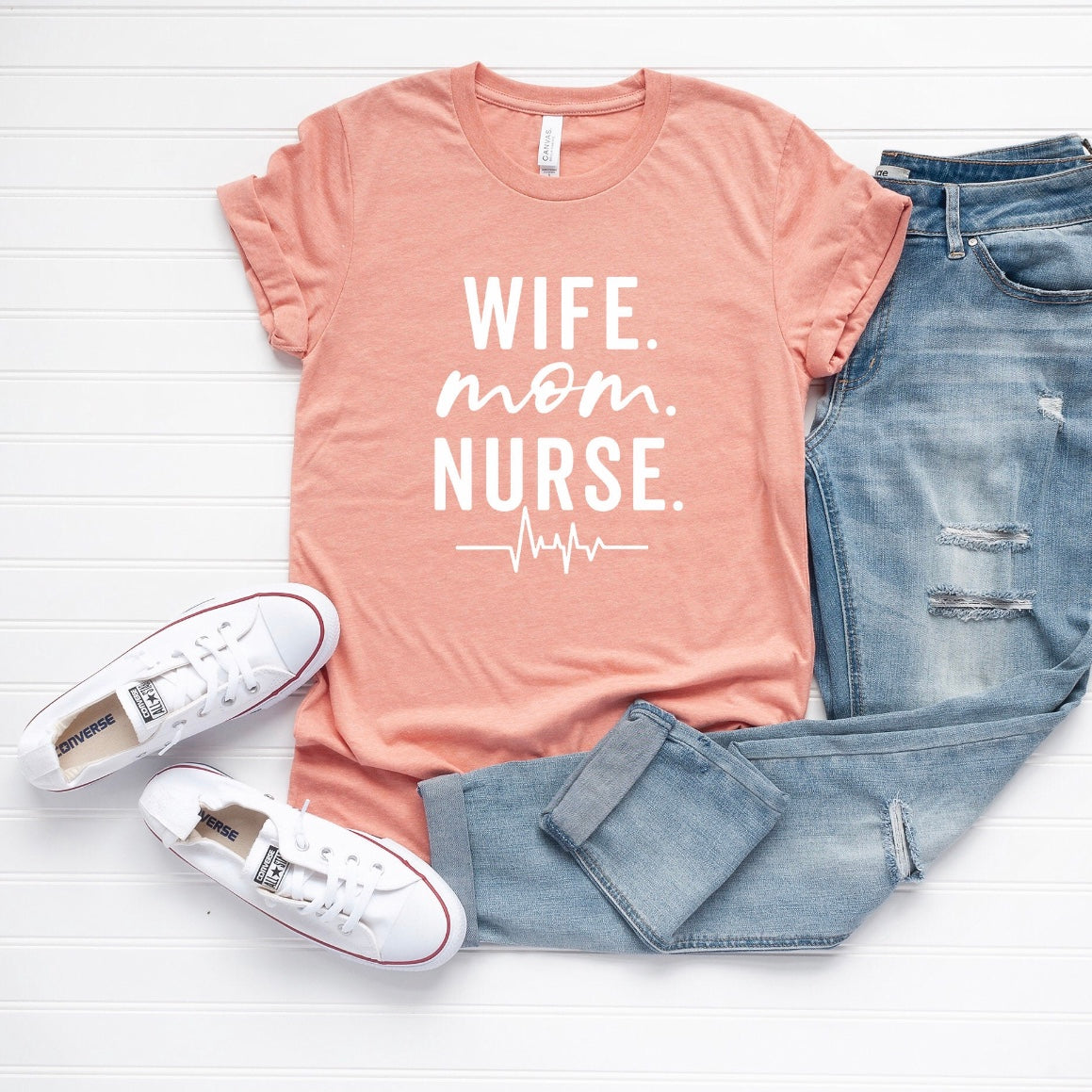 Wife Mom Nurse tee