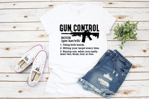 Gun Control Definition unisex tee