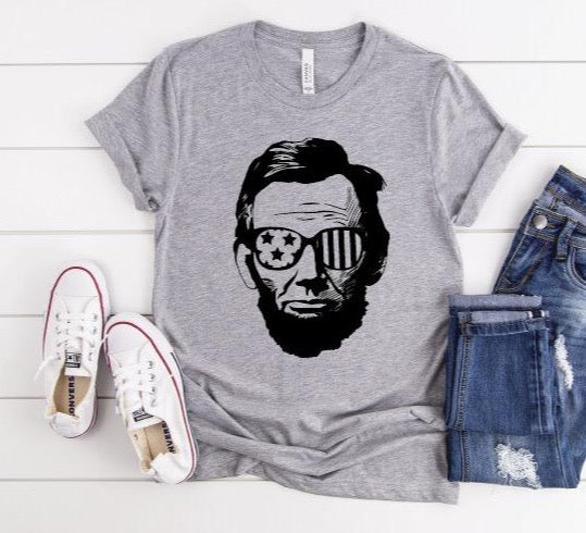 Patriotic Abe unisex tee