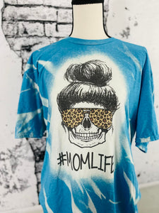 Mom Life Skull Bleached unisex tee