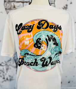 Lazy Days and Beach Waves unisex tee