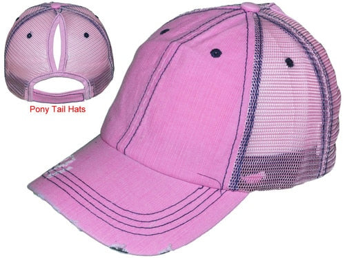 Women's Ponytail Trucker hat - blank