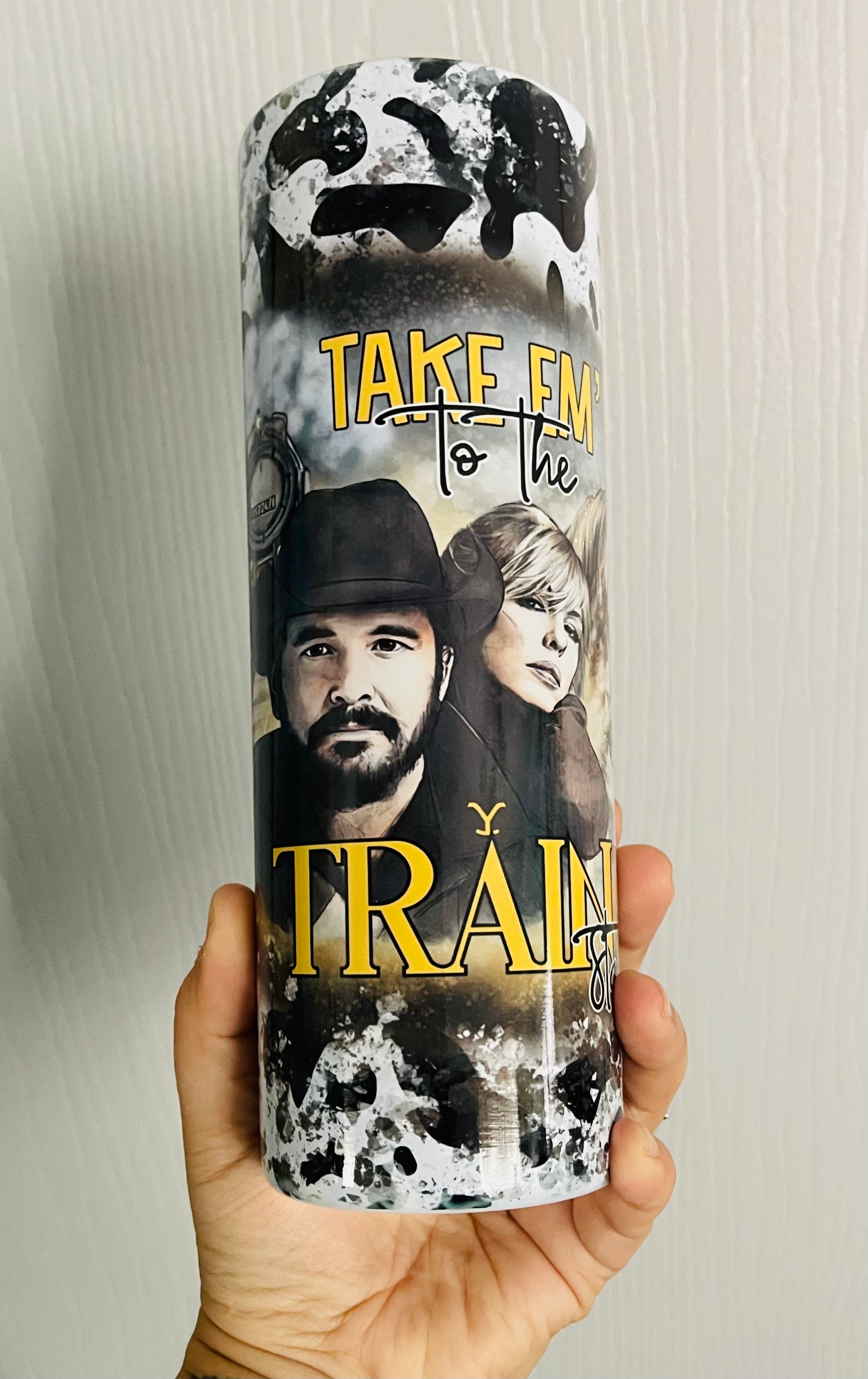 Take ‘Em to the Train Station Yellowstone 20oz Skinny Tumbler