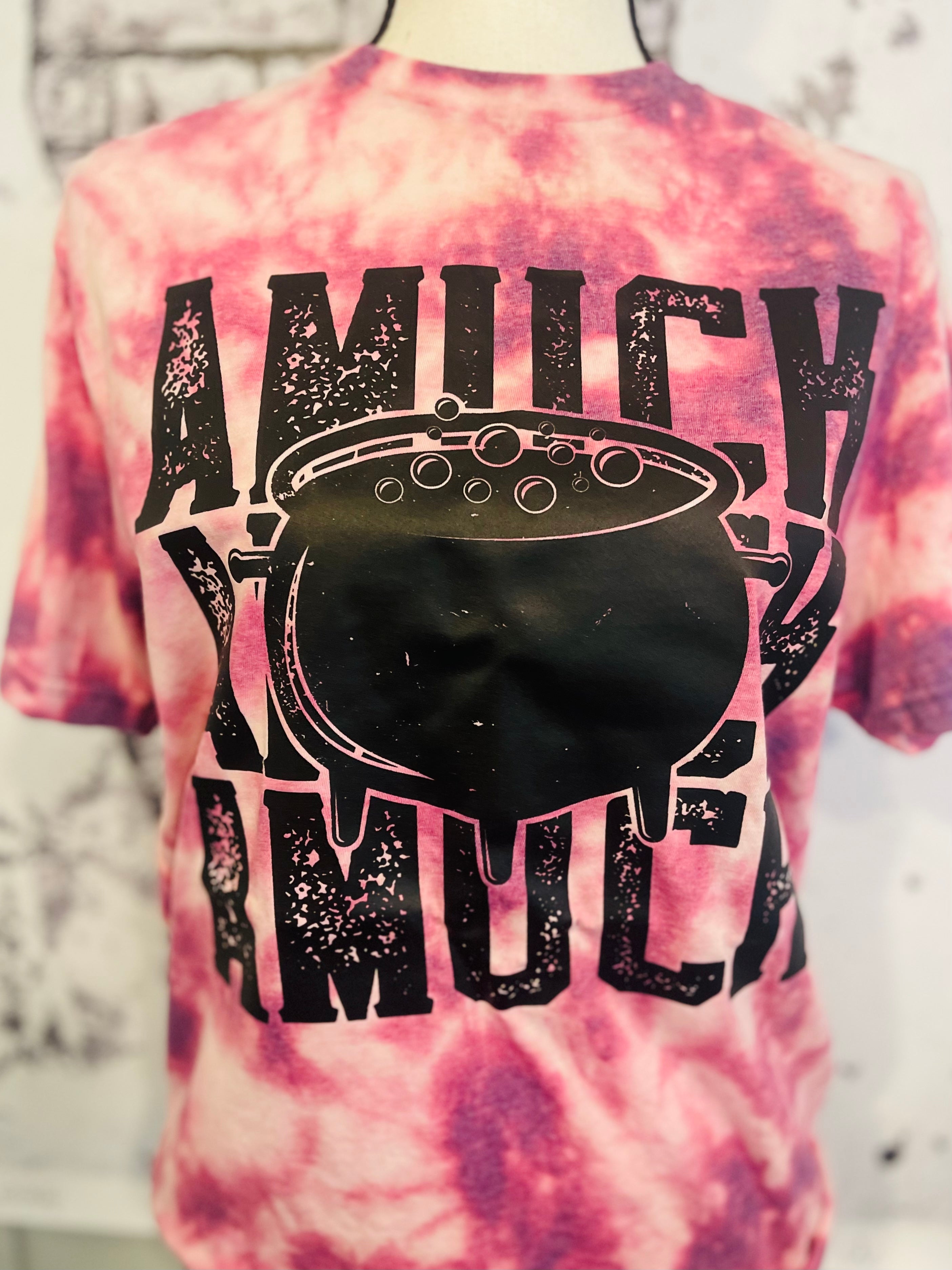 Amuck Amuck Amuck bleached acid wash unisex tee