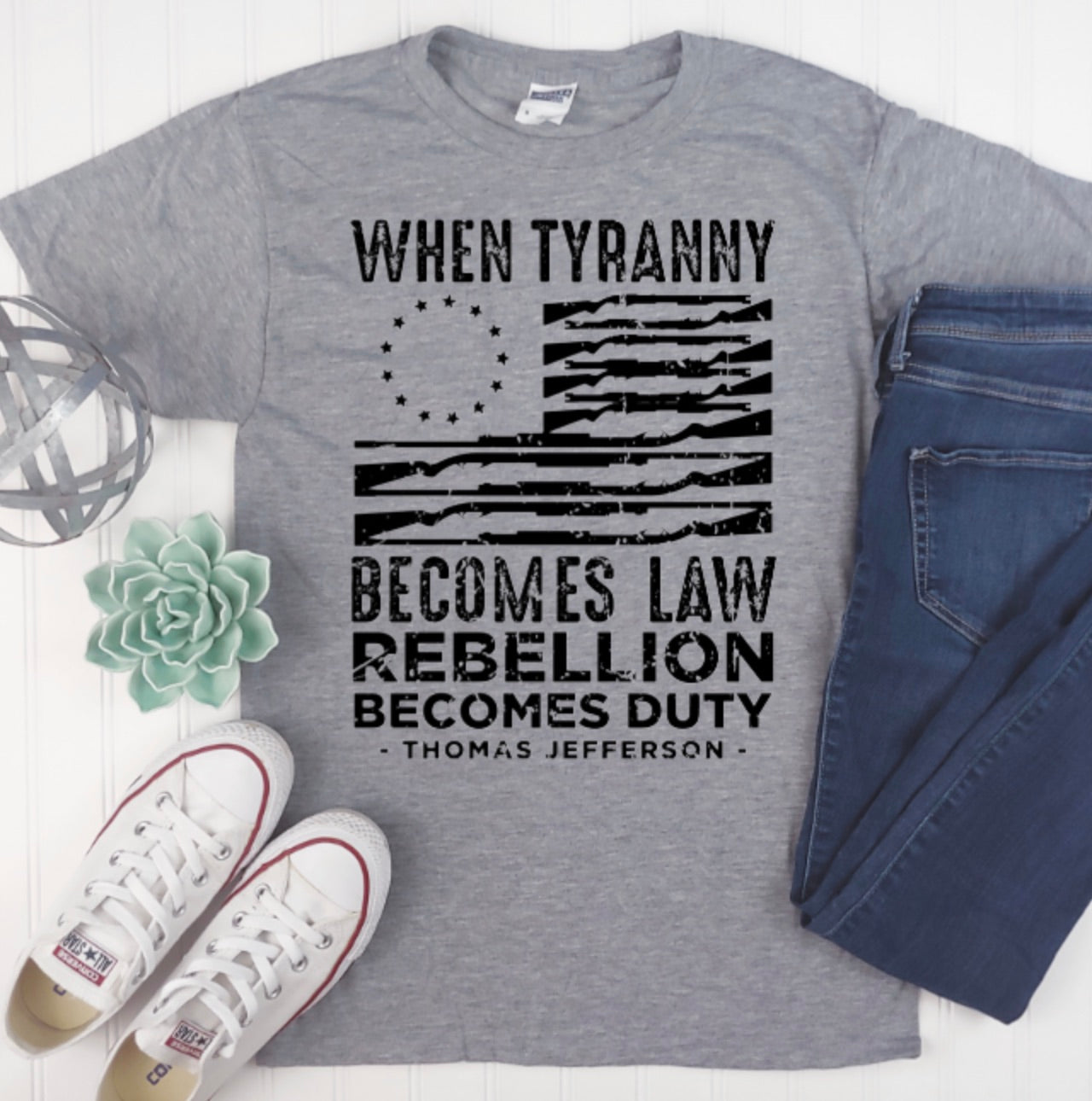 When Tyranny Becomes Law unisex tee