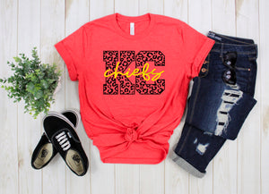 Leopard KC Chiefs tee