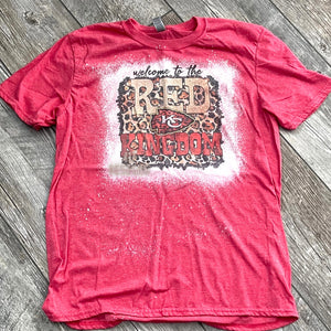 Red Kingdom bleached unisex tee