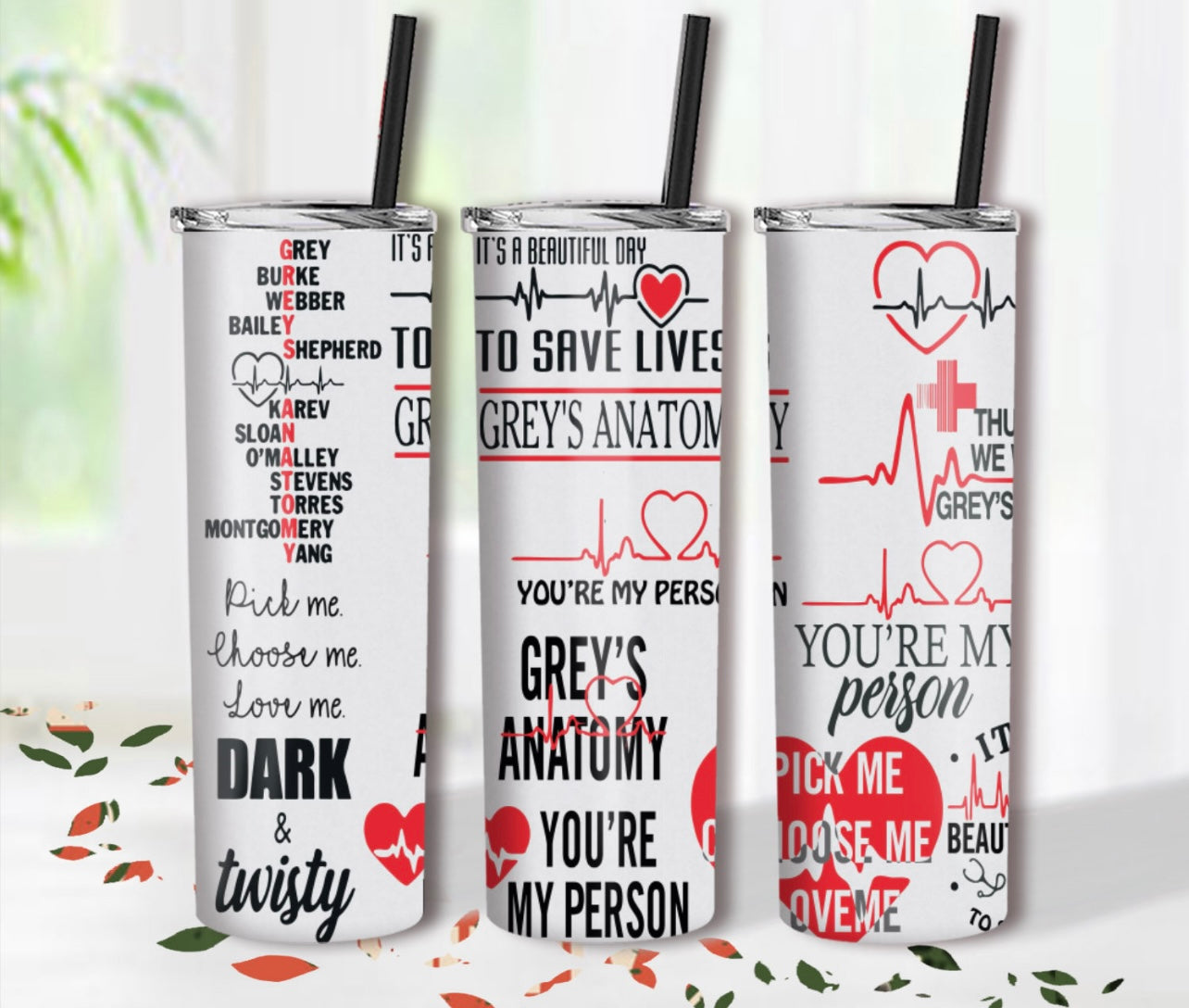 Grey’s Anatomy 20oz Skinny Tumbler