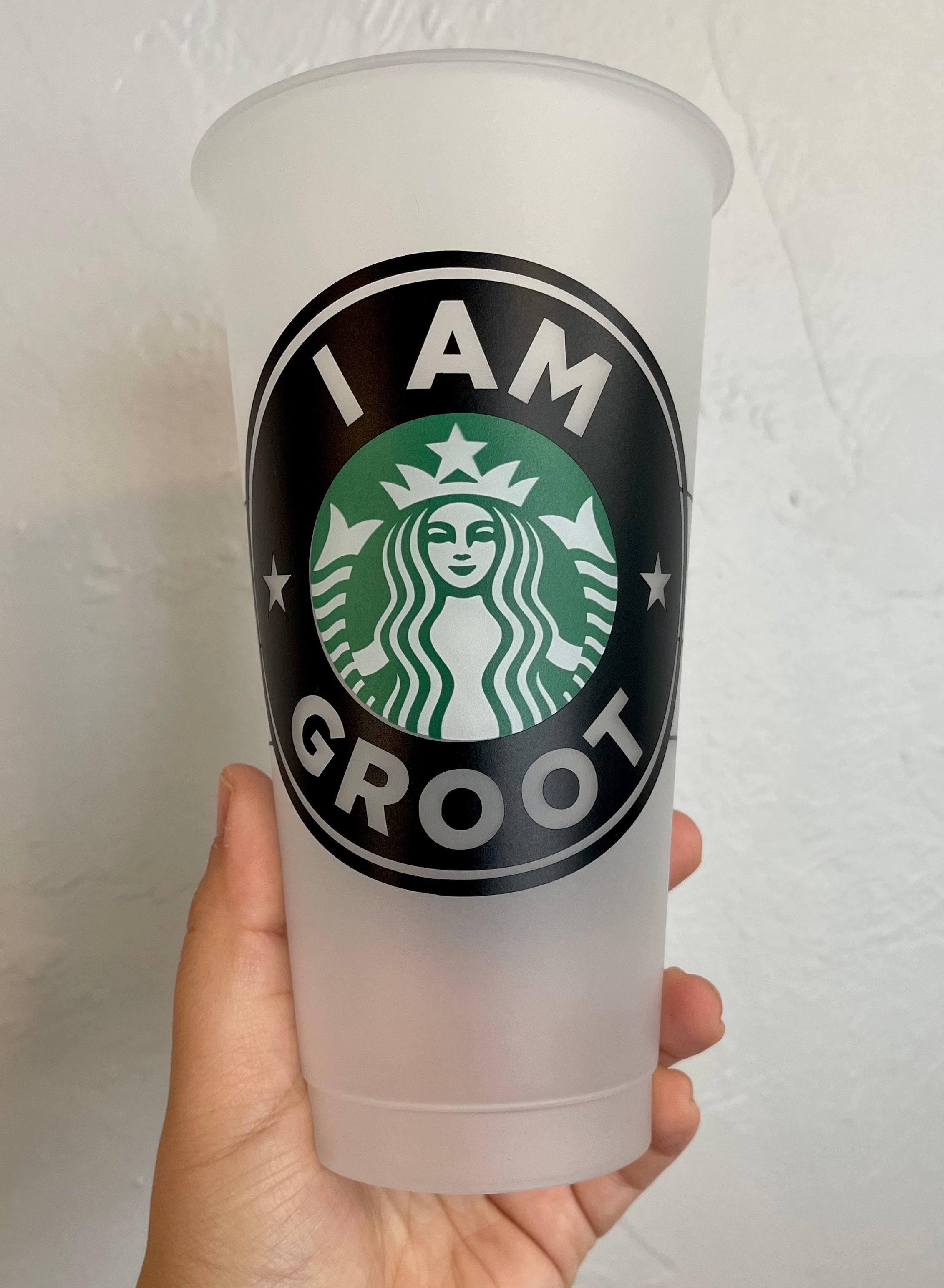 I am Groot Starbucks cup reusable cup