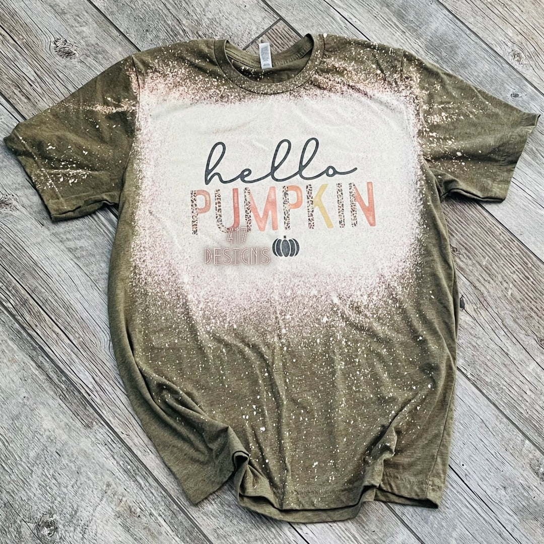 Hello Pumpkin bleached unisex tee