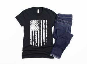 Distressed Flag unisex tee