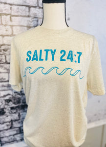 Salty 24:7 unisex tee