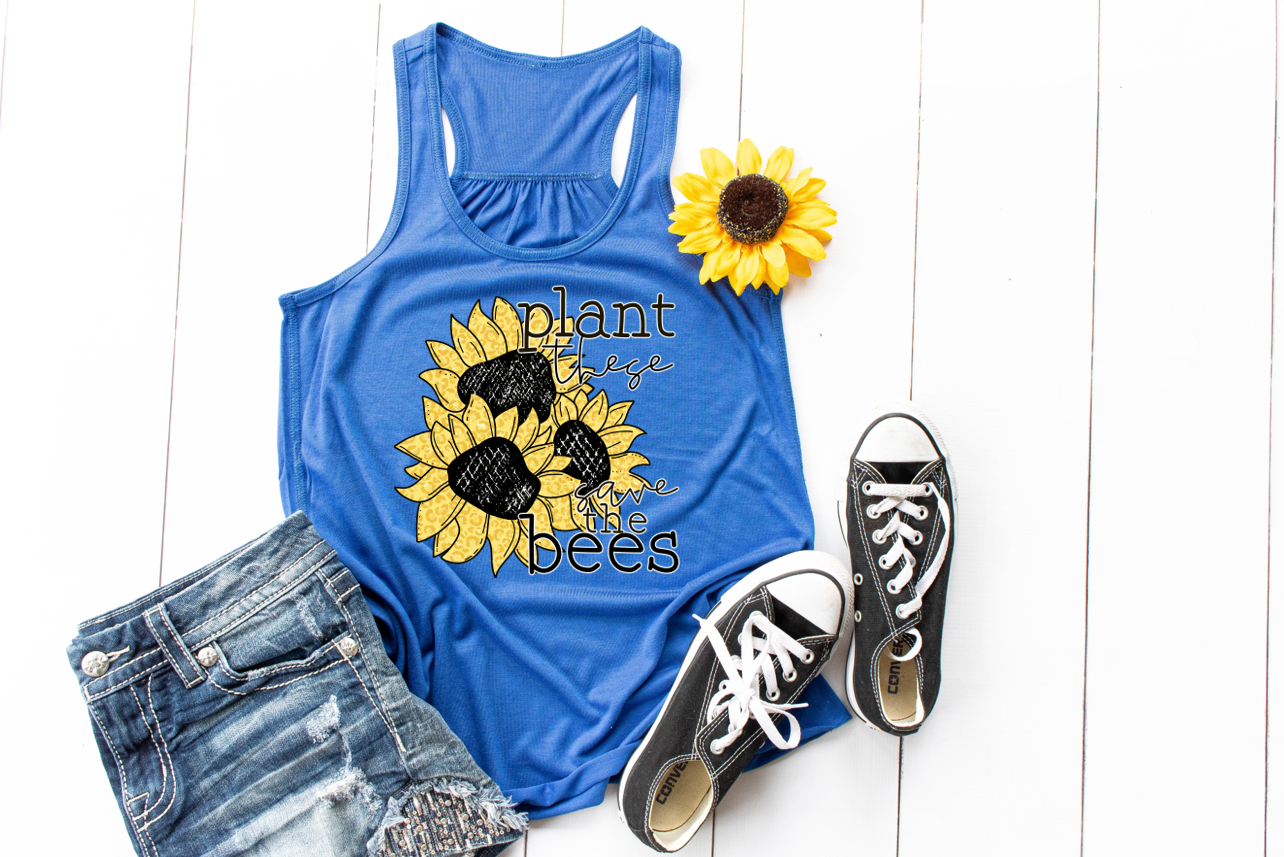 Sunflower Plant these save the bees tee or tank