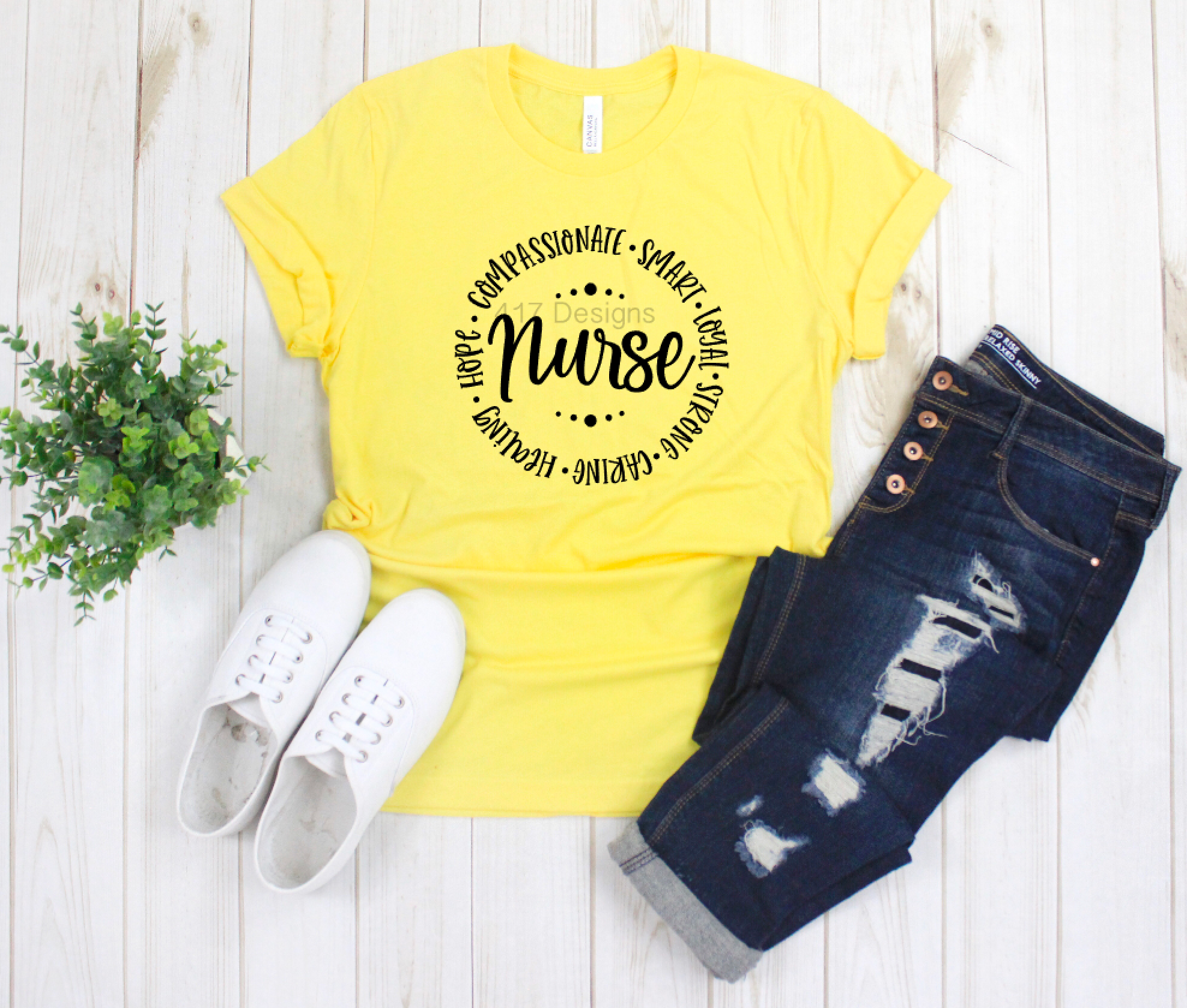 Nurse circle words tee