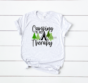 Camping is my Therapy unisex tee