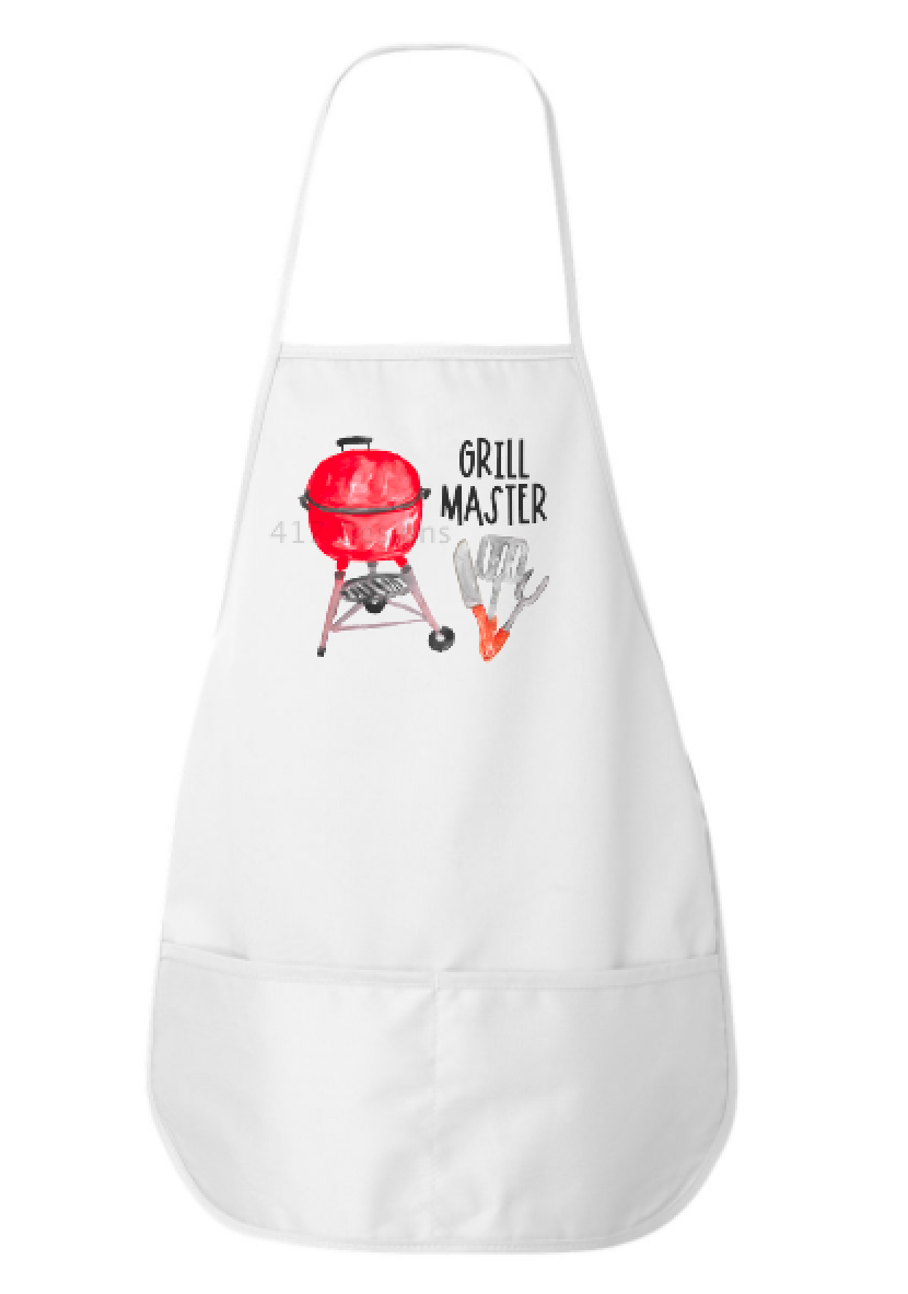 Grill Master white apron