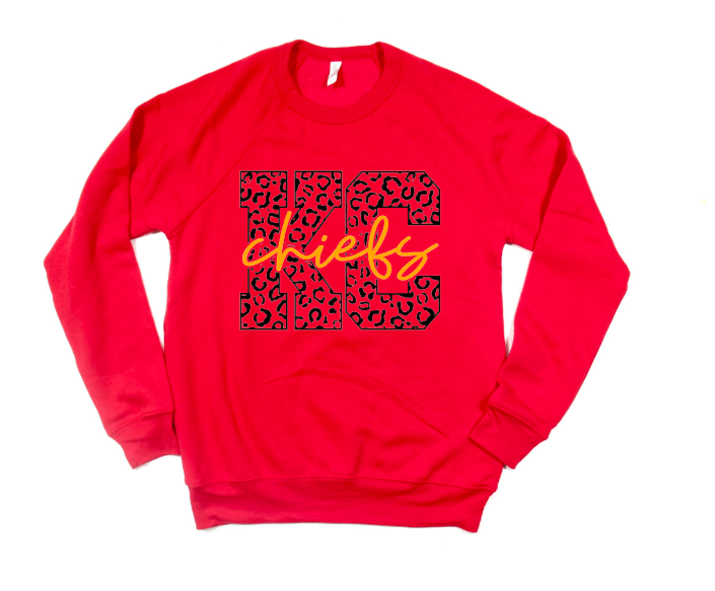 Leopard KC Chiefs unisex sponge fleece sweatshirt 417 Designs LLC