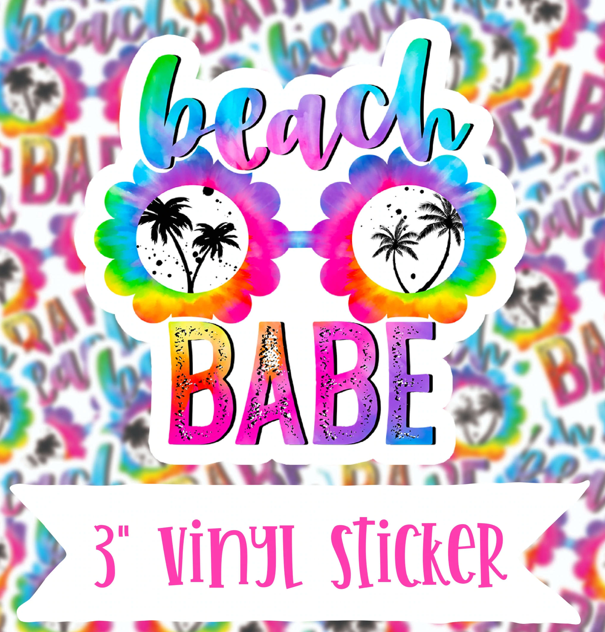 Beach Babe vinyl waterproof sticker