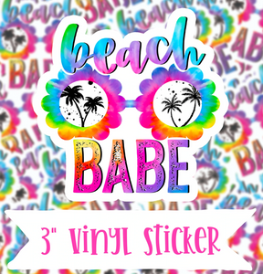 Beach Babe vinyl waterproof sticker