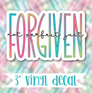 Not Perfect Just Forgiven vinyl waterproof sticker