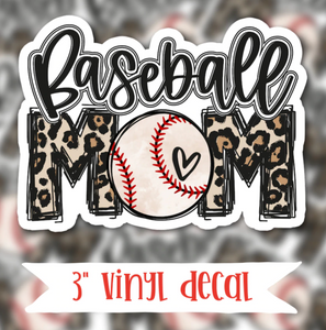 Baseball Mom vinyl waterproof sticker