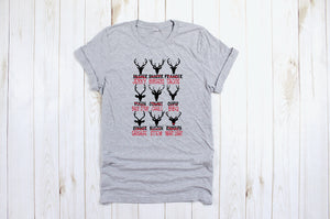 Reindeer hunting names custom graphic tee adult