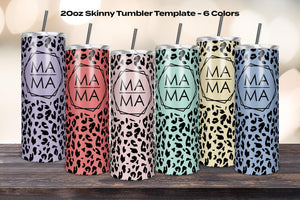 Leopard MAMA 20oz Skinny Tumbler