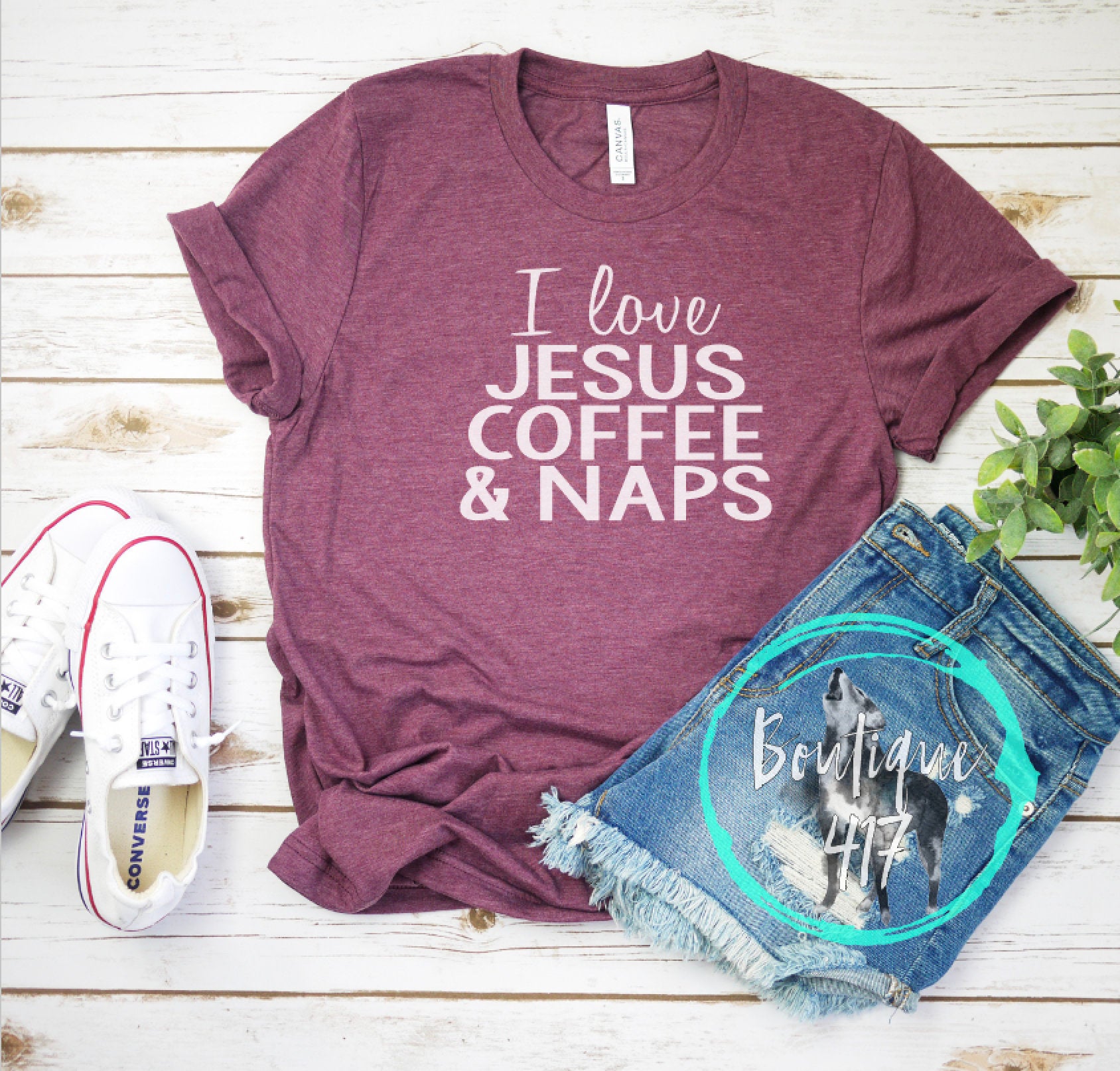 I love Jesus Coffee & Naps unisex tee