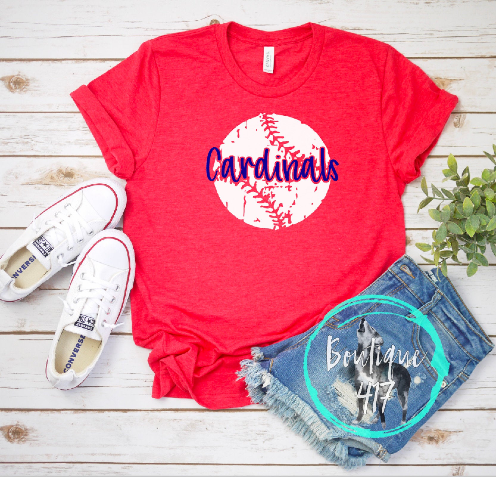 Cardinals distressed baseball unisex tee