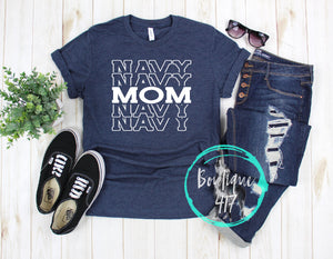 Navy Mom military mom unisex tee