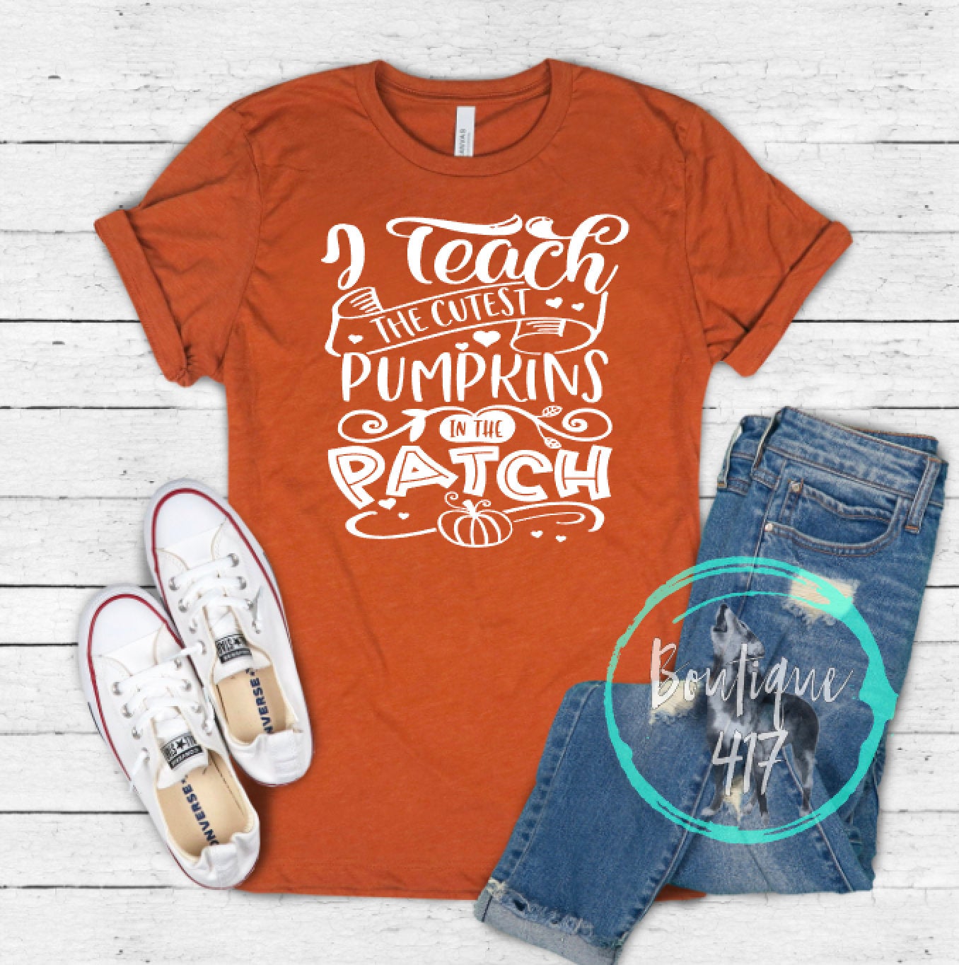 I teach the cutest pumpkins in the patch Bella Canvas unisex tee Teacher tee