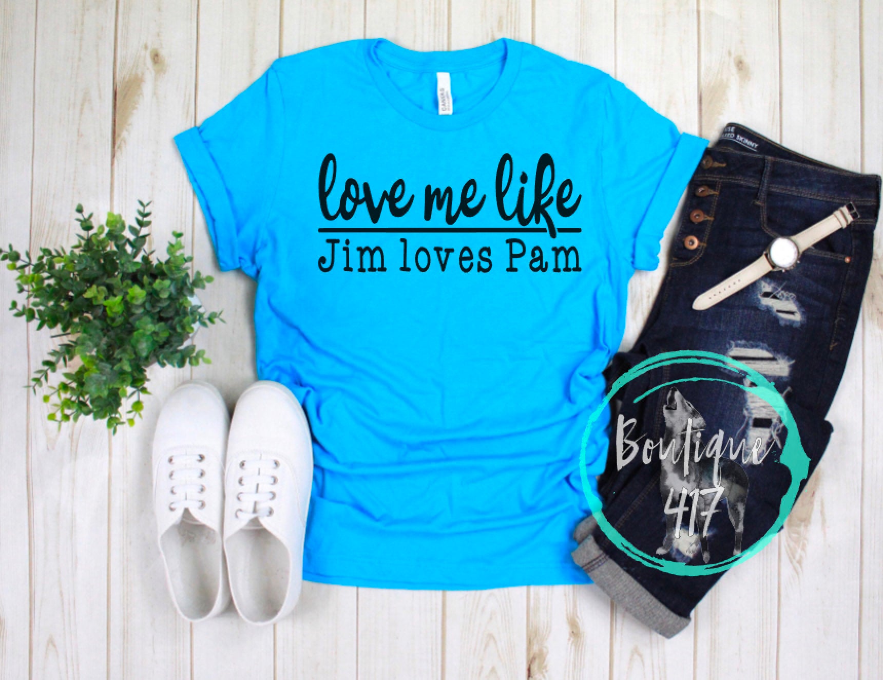 Love me like Jim loves Pam unisex tee