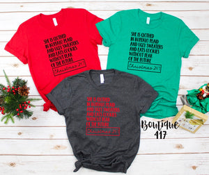 Christmas 24/7 list custom graphic tee adult