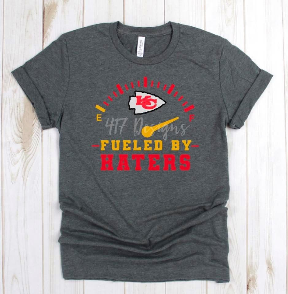 KC Chiefs Fueled By Haters deep heather tee unisex bella canvas