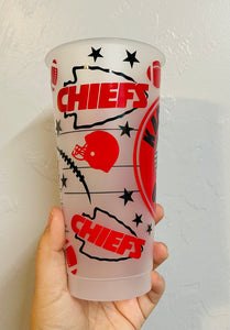 KC Chiefs Starbucks cup reusable cup