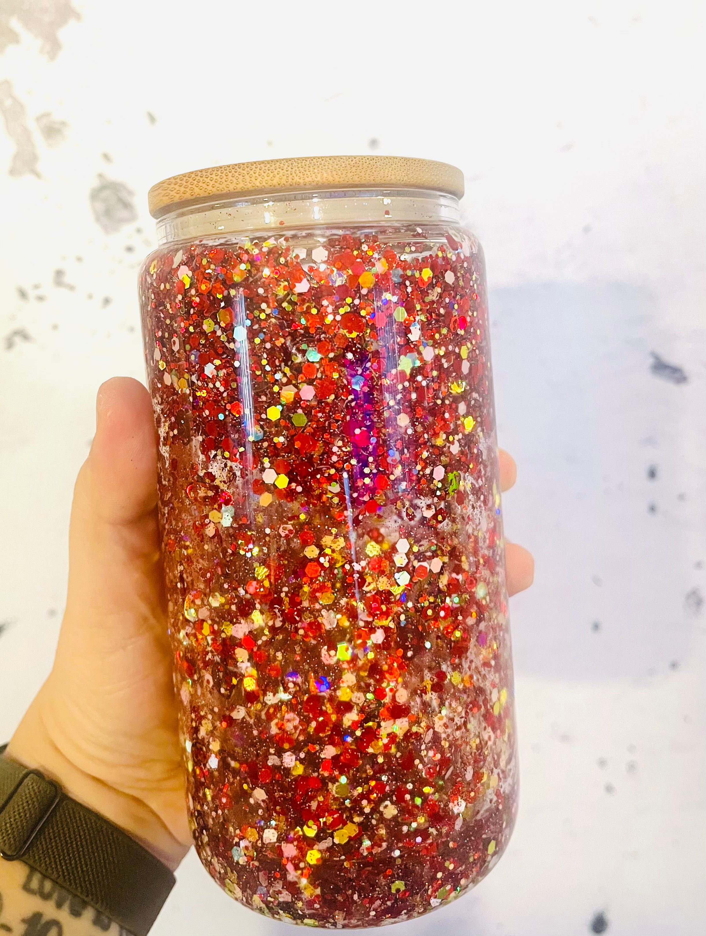 Arrowhead glitter snow globe tumbler