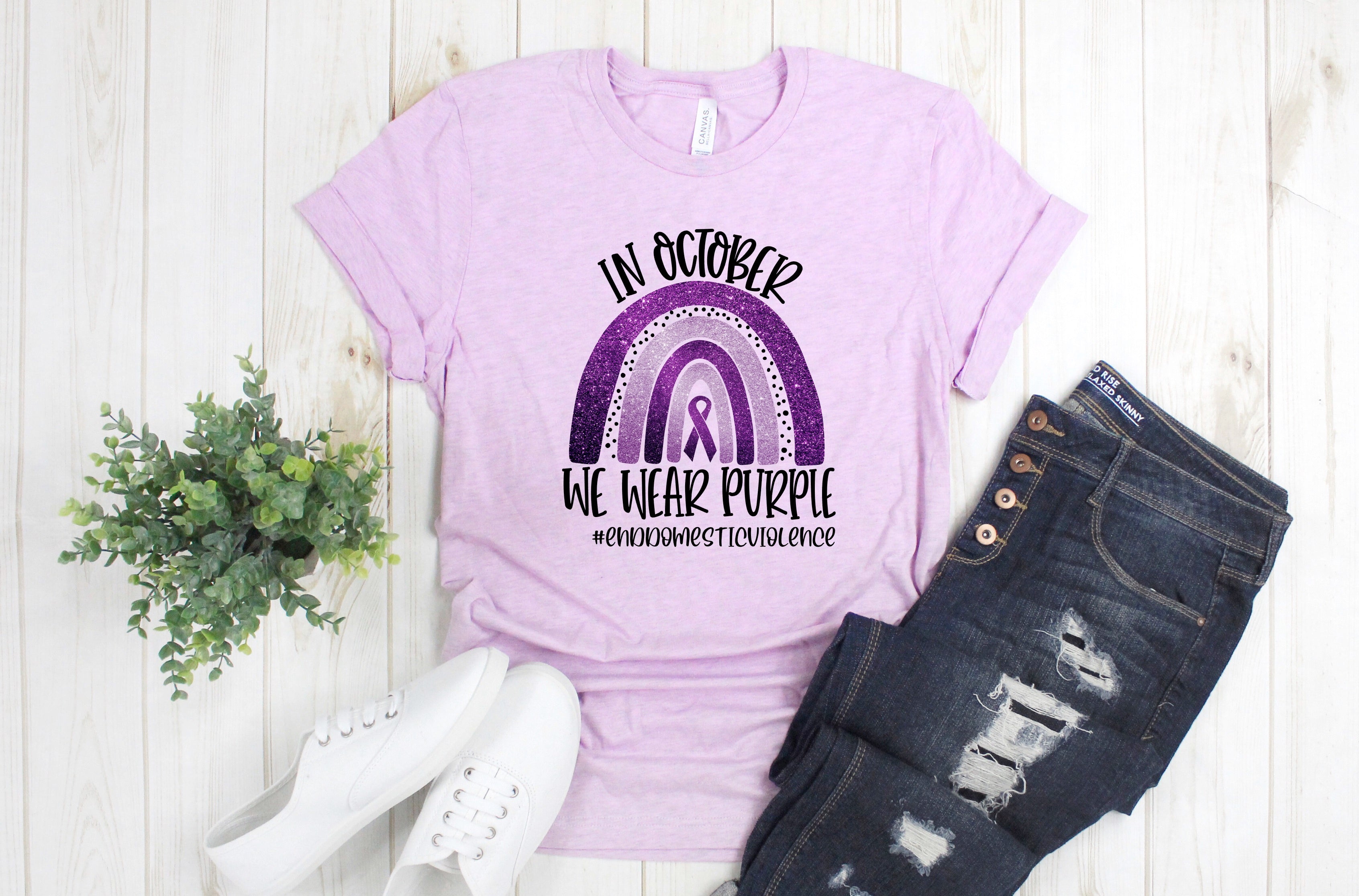 In October we Wear Purple unisex tee