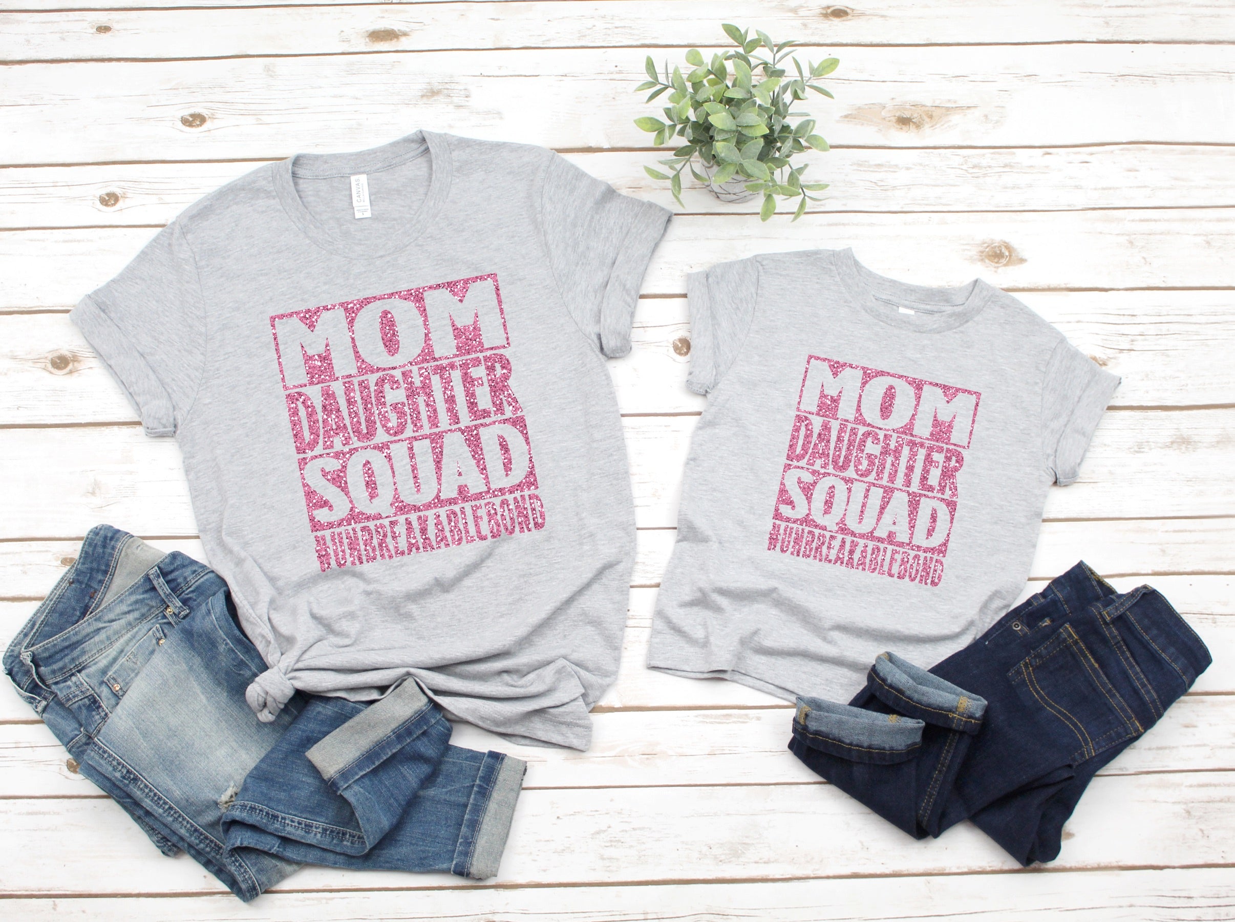 Mom Daughter Squad unbreakable bond tee