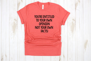 You're entitled to your own opinion unisex tee